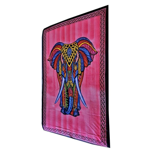 Tapisserie murale décorative éléphant bohémien indien