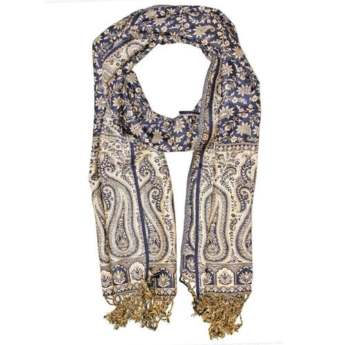 Wende-Paisley-Halstuch mit Blumenmuster, leichtes Tuch