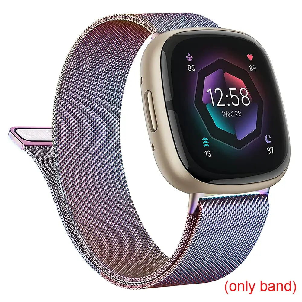 Bracelet Fitbit Versa et Sense en acier magnétique - Design élégant