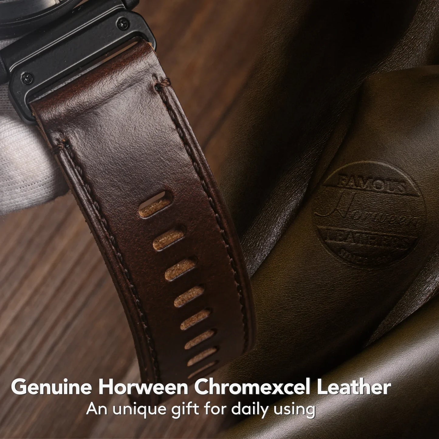 Garmin Soft Leather Band – Premium-Armband
