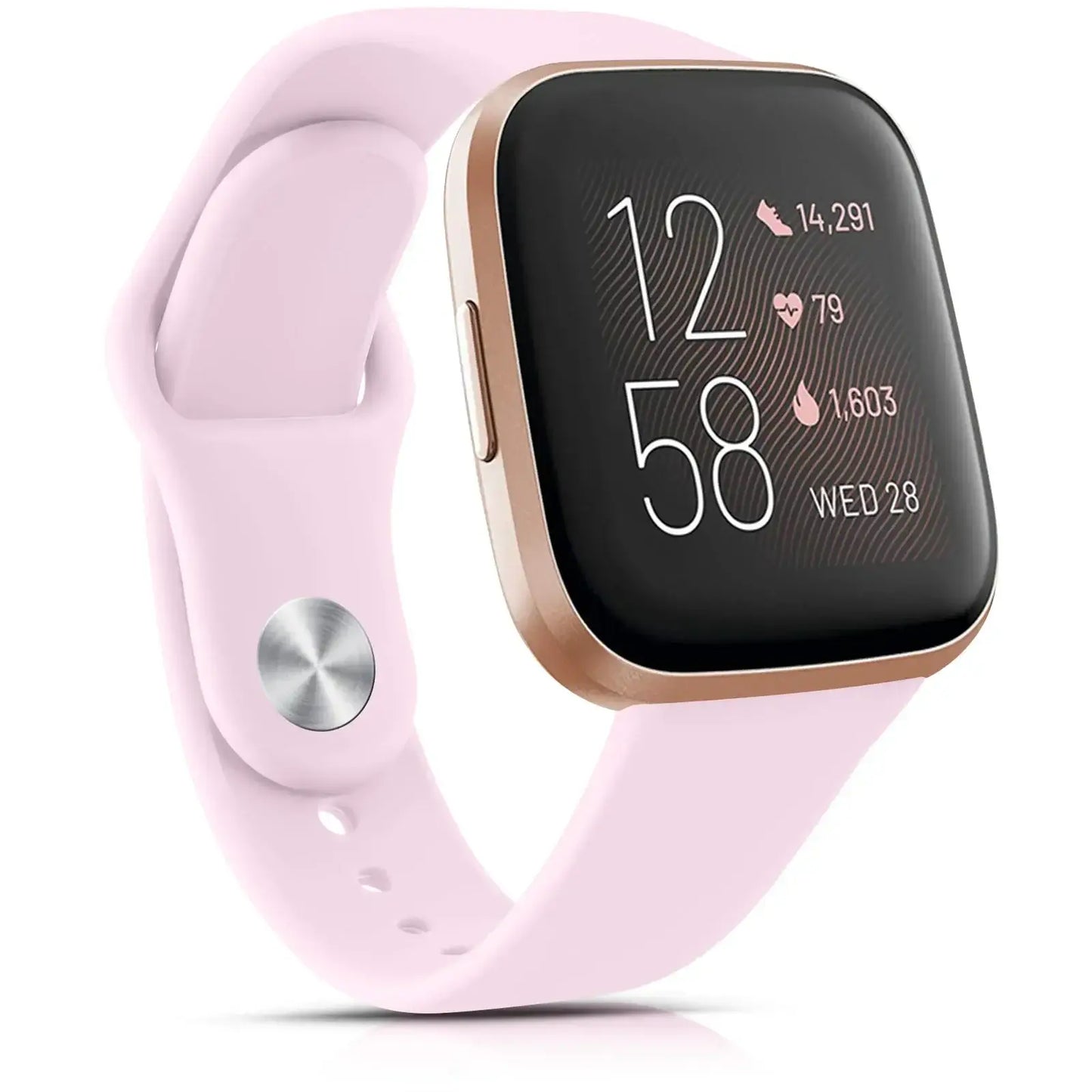 Bracelet en silicone pour Fitbit Versa et Sense - Conception souple et étanche