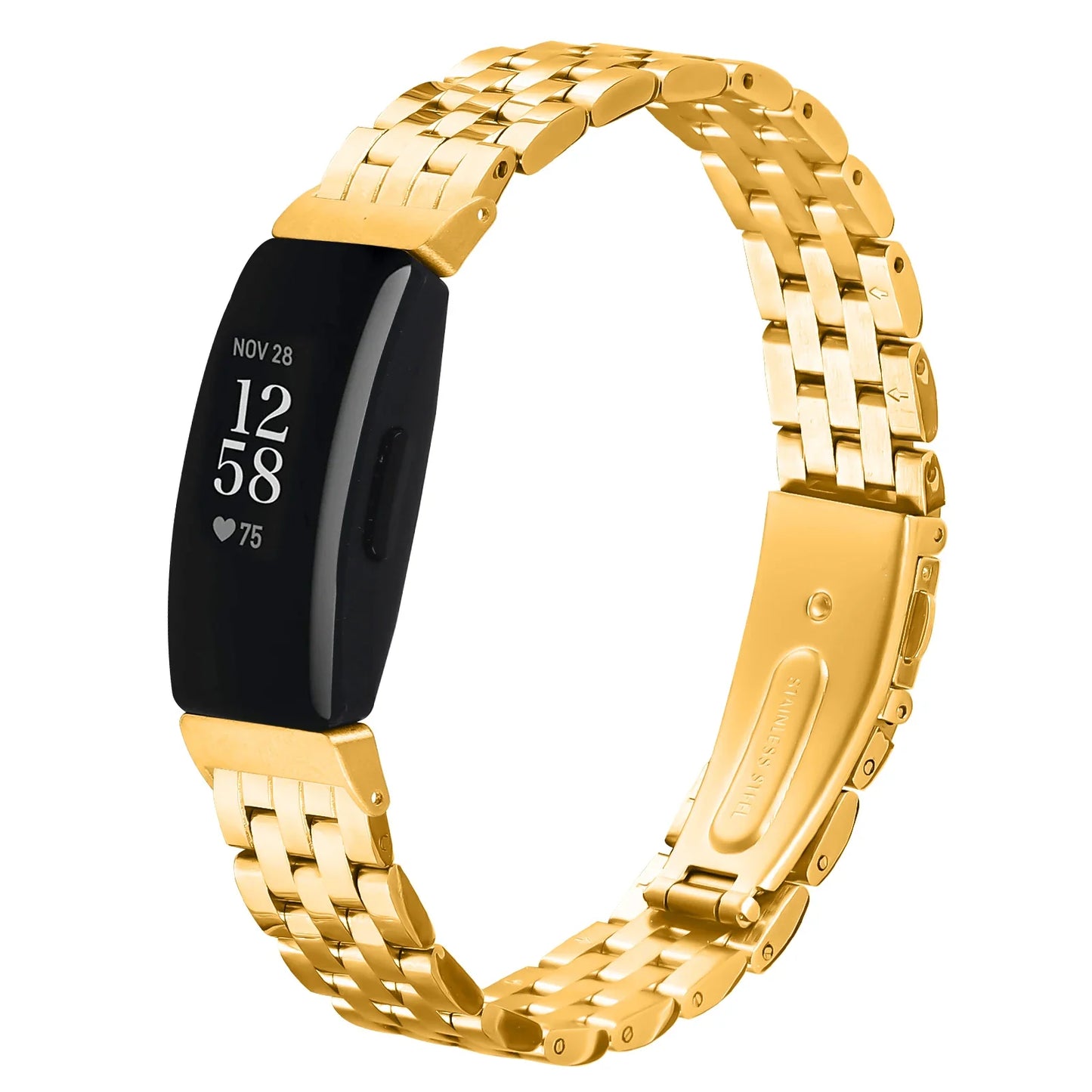 Fitbit Inspire 2, 1, HR Edelstahlarmband – Premium-Band