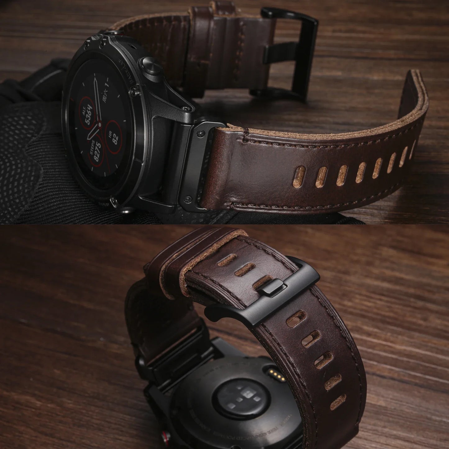 Garmin Soft Leather Band – Premium-Armband