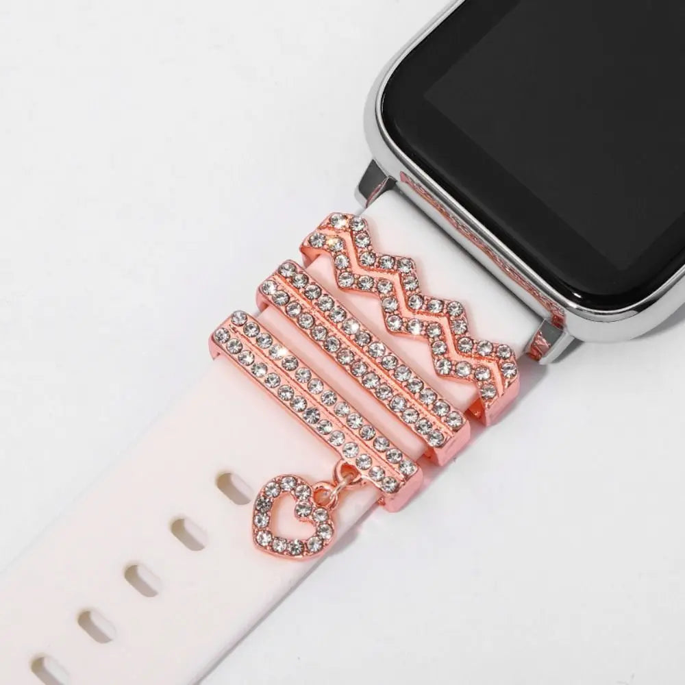 Breloques décoratives en métal pour bracelets d'Apple Watch
