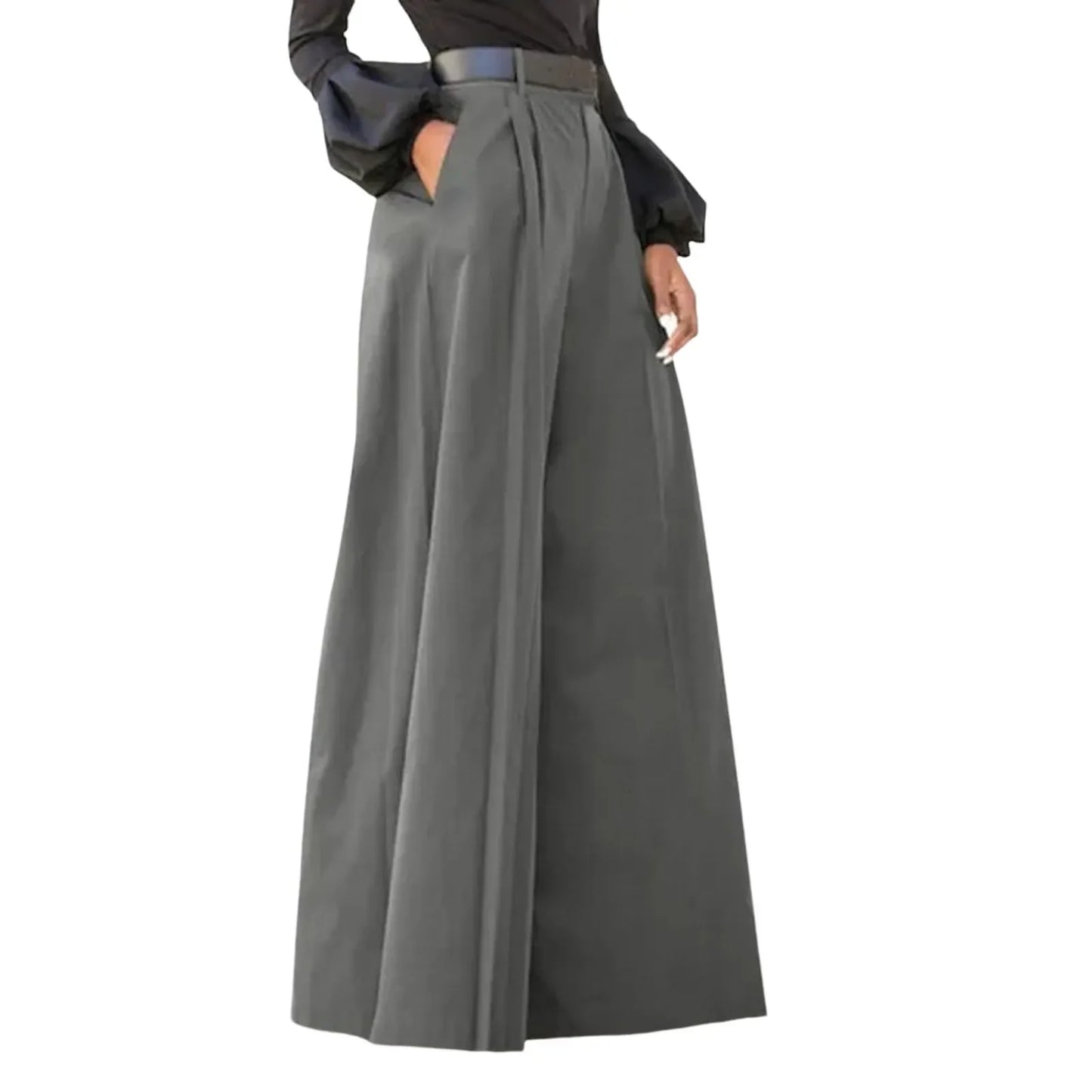 Women’s 2026 Summer Autumn Palazzo Pants - Printed Cropped Cotton Baggy Trousers with Pockets