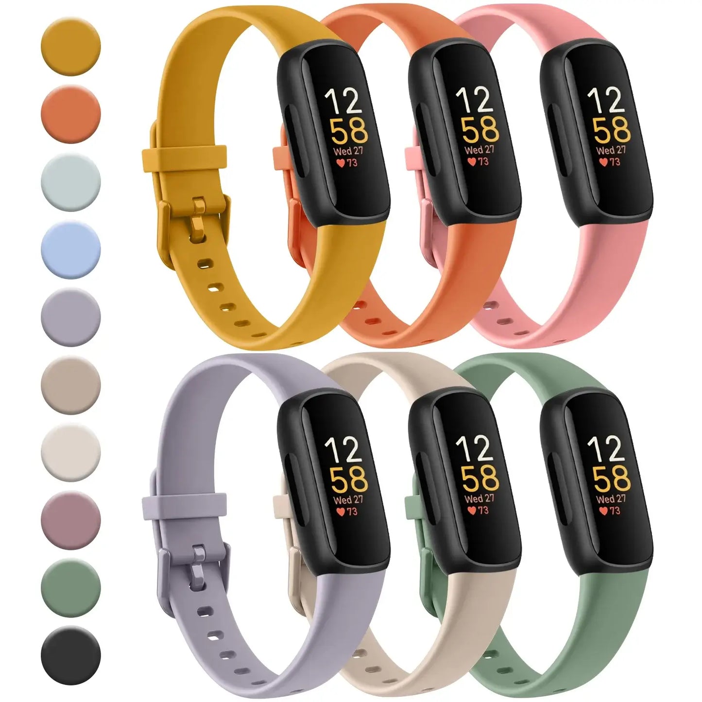 Fitbit Inspire 3 Silikonarmband – Weiches wasserdichtes Armband