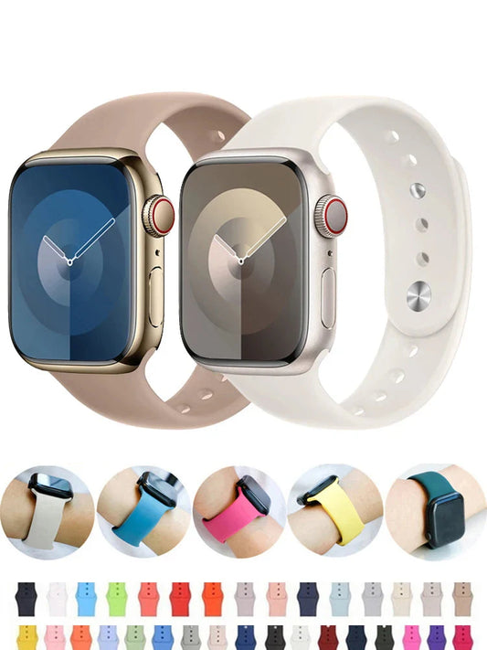 Bracelet en silicone Apple Watch - Souple, étanche et confortable
