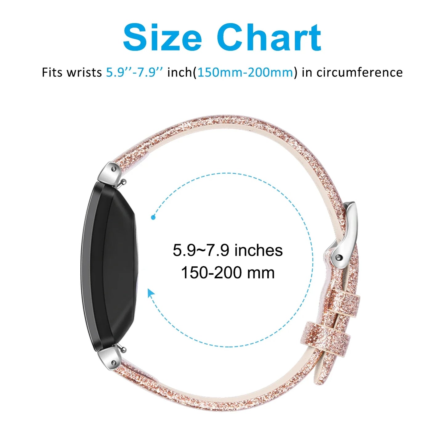 Fitbit Inspire 2, 1, HR Lederarmband – Premium Komfortband