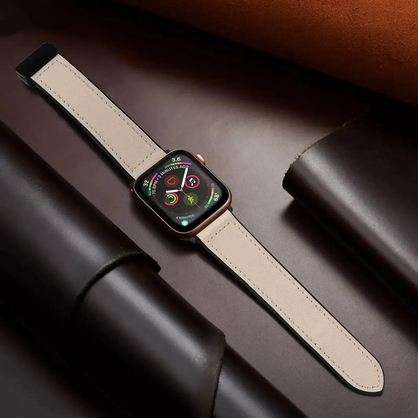 Apple Watch Armband aus echtem Leder – Stylisches Magnetverschlussband