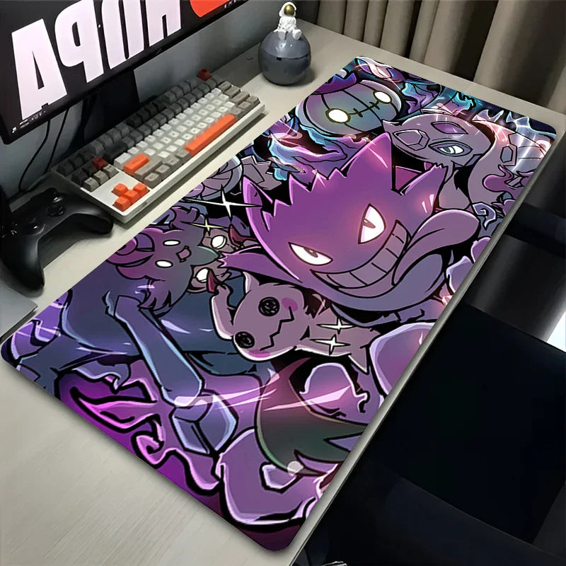 Colorful Gaming Keyboard Rug Laptop Japan Cool Anime Mouse Pad XXL Black P-pokemonS Desk Mat PC G-gengar Gamer Cabinet Mousepad