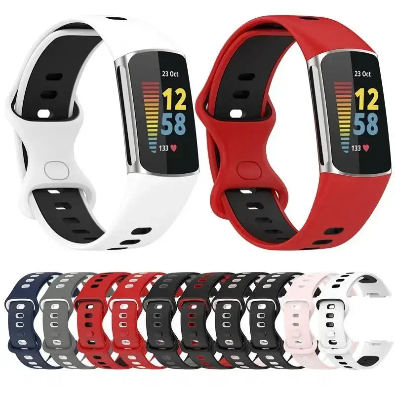 Fitbit Charge 5 6 Soft Silicone Strap - Sports Band