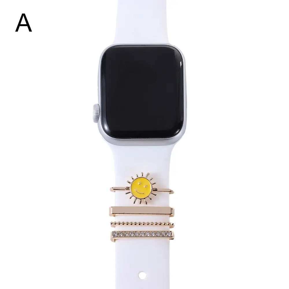 Breloques décoratives en métal pour bracelets d'Apple Watch