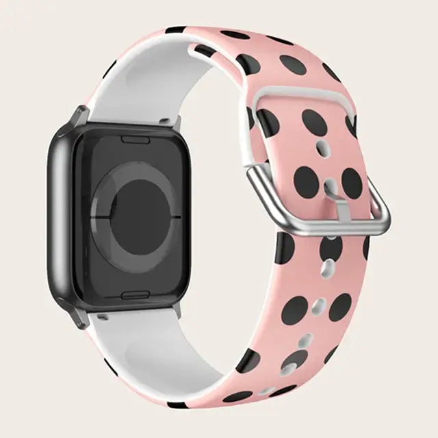 Apple Watch Silikonarmband – Buntes Blumenmusterarmband