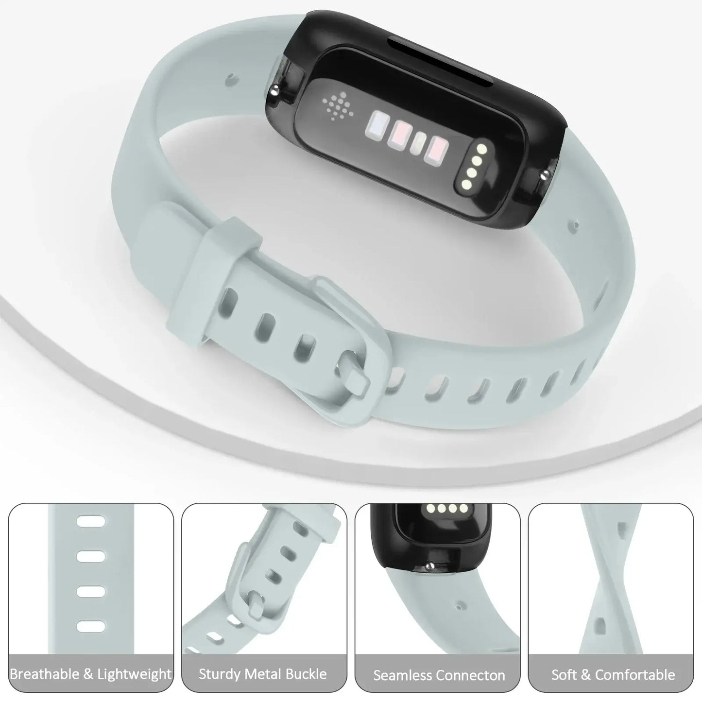 Fitbit Inspire 3 Silikonarmband – Weiches wasserdichtes Armband