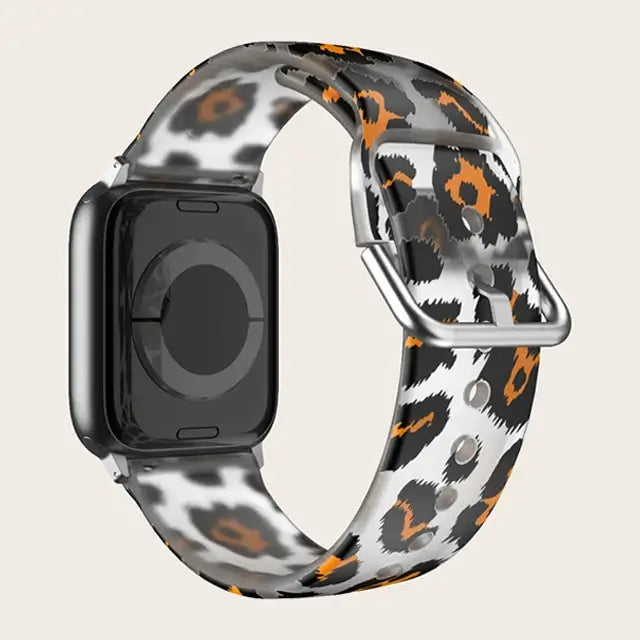 Apple Watch Silikonarmband – Buntes Blumenmusterarmband