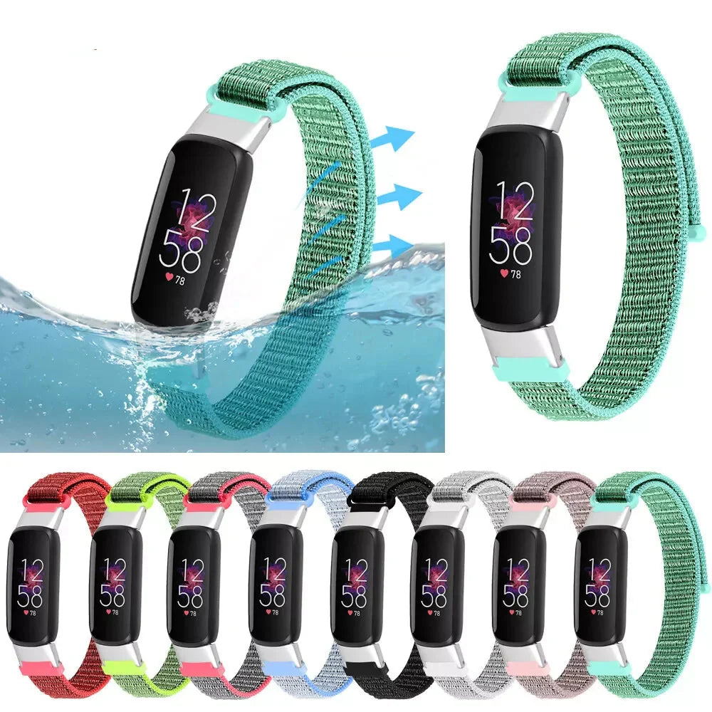 Fitbit Luxe Nylonarmband – Elastisches, bequemes, stilvolles Armband