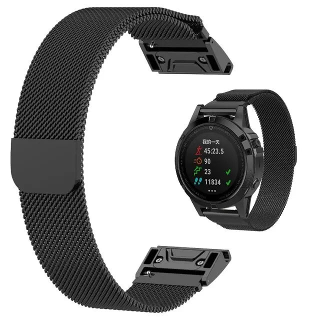 Garmin Metall-Milanaise-Armband – magnetisch, stilvoll, bequem