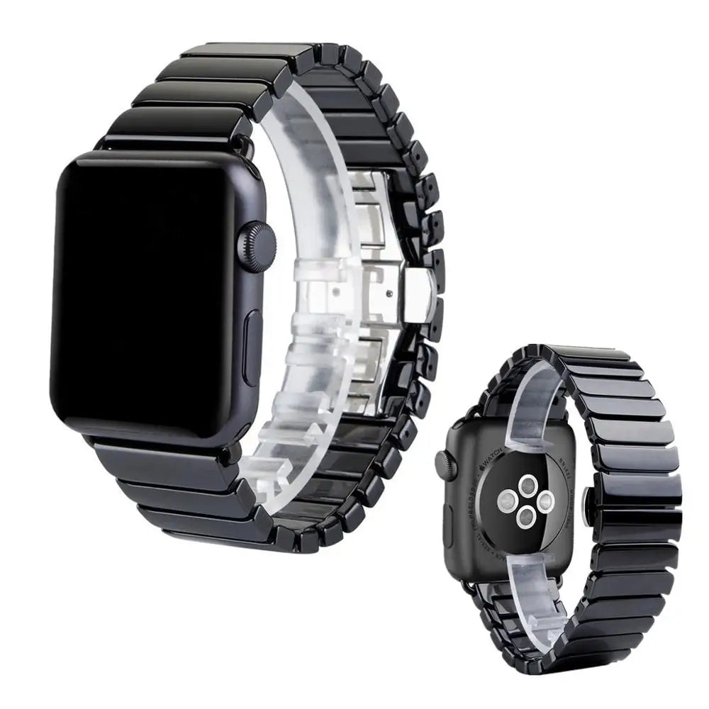 Apple Watch Keramikarmband - Premium-Edelstahlverschluss
