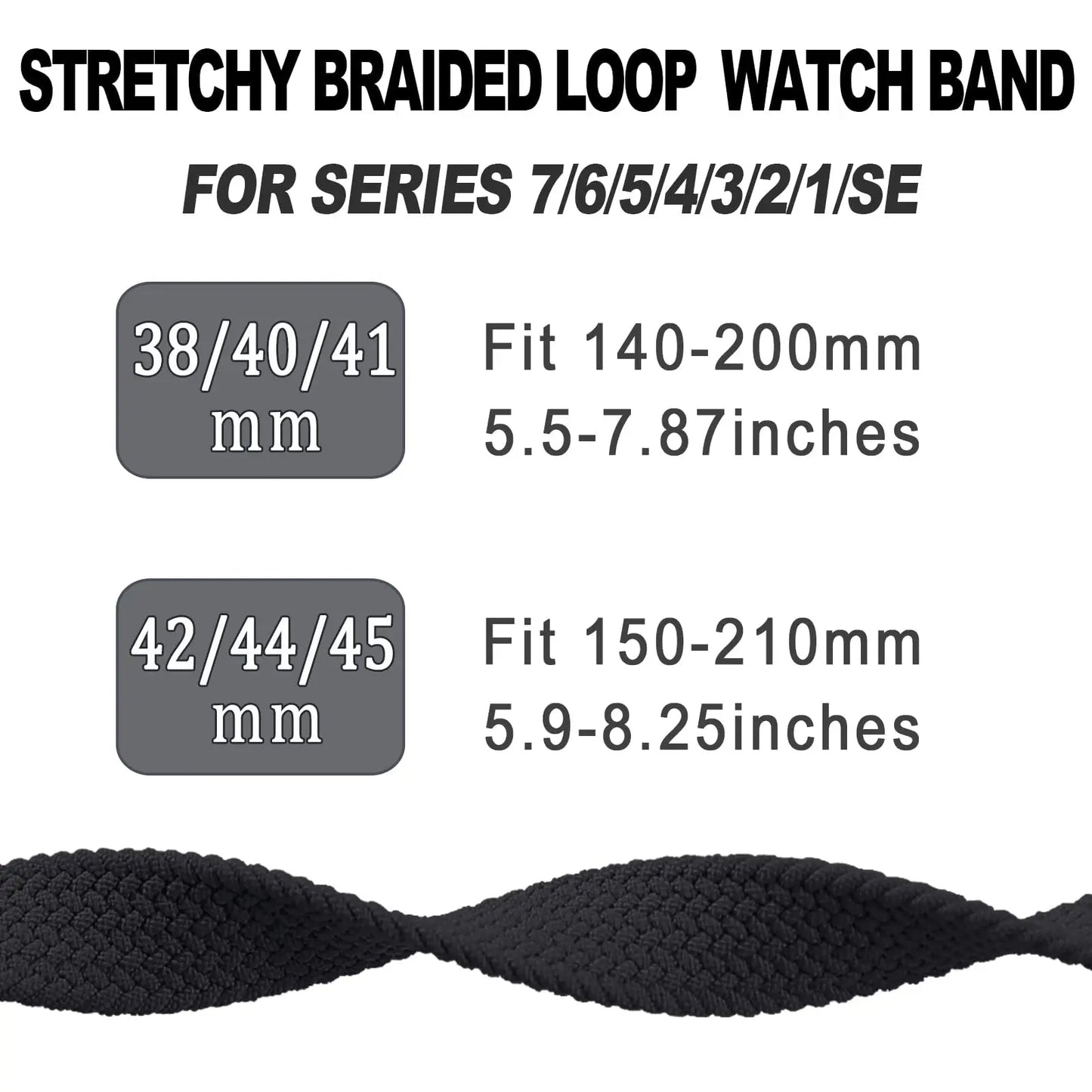 Apple Watch Nylon-Armband – Weiches, atmungsaktives geflochtenes Armband