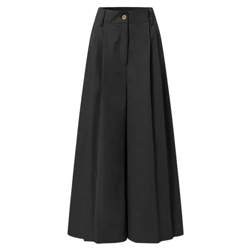 Women’s 2026 Summer Autumn Palazzo Pants - Printed Cropped Cotton Baggy Trousers with Pockets