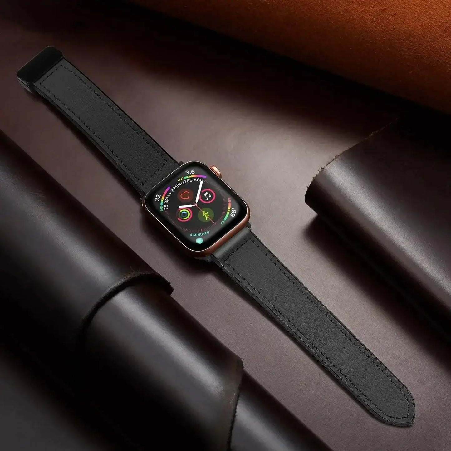 Apple Watch Armband aus echtem Leder – Stylisches Magnetverschlussband