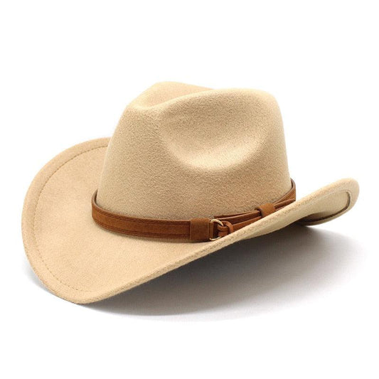White Western Cowboy Cap For Men's Vintage Unique Water-Resistant Classic Cowboy Hat Wedding Party White Wool Wide Brim Fedoras Winter Luxury Elegant Hats For Autumn - ThisandThatShoppe