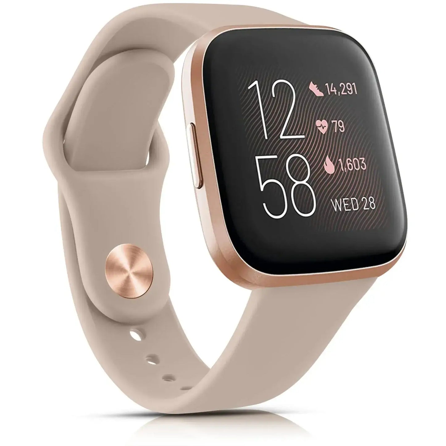 Bracelet en silicone pour Fitbit Versa et Sense - Conception souple et étanche