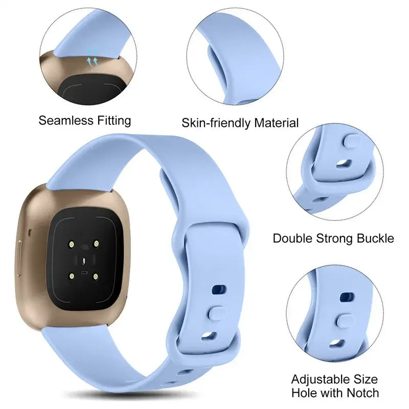 Bracelets en silicone Fitbit Versa et Sense – Bracelets durables et élégants