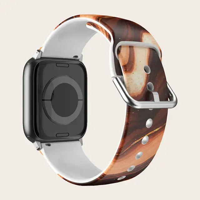 Apple Watch Silikonarmband – Buntes Blumenmusterarmband