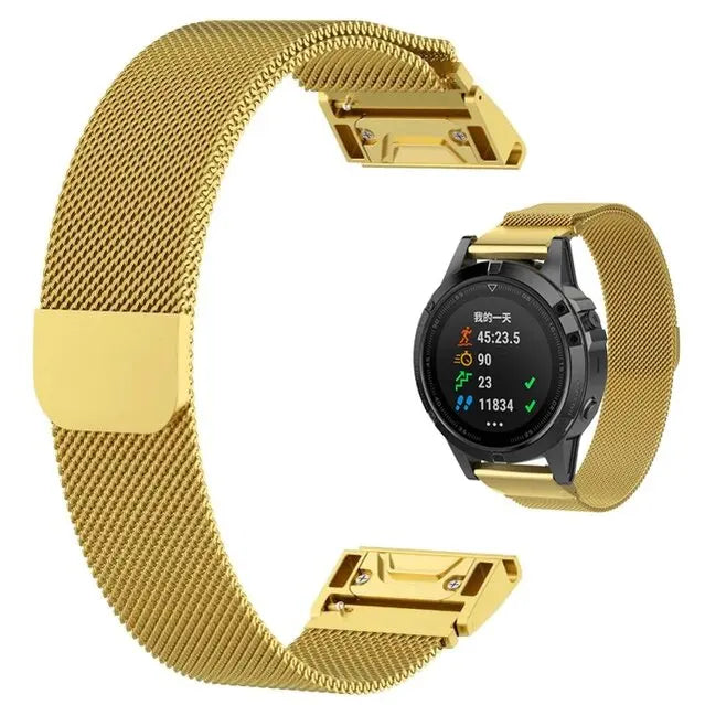 Garmin Metall-Milanaise-Armband – magnetisch, stilvoll, bequem