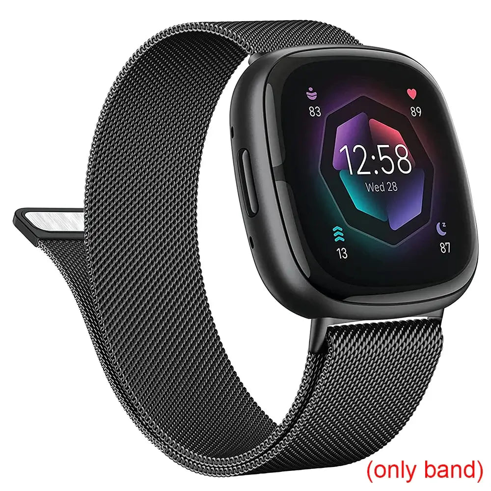 Bracelet Fitbit Versa et Sense en acier magnétique - Design élégant