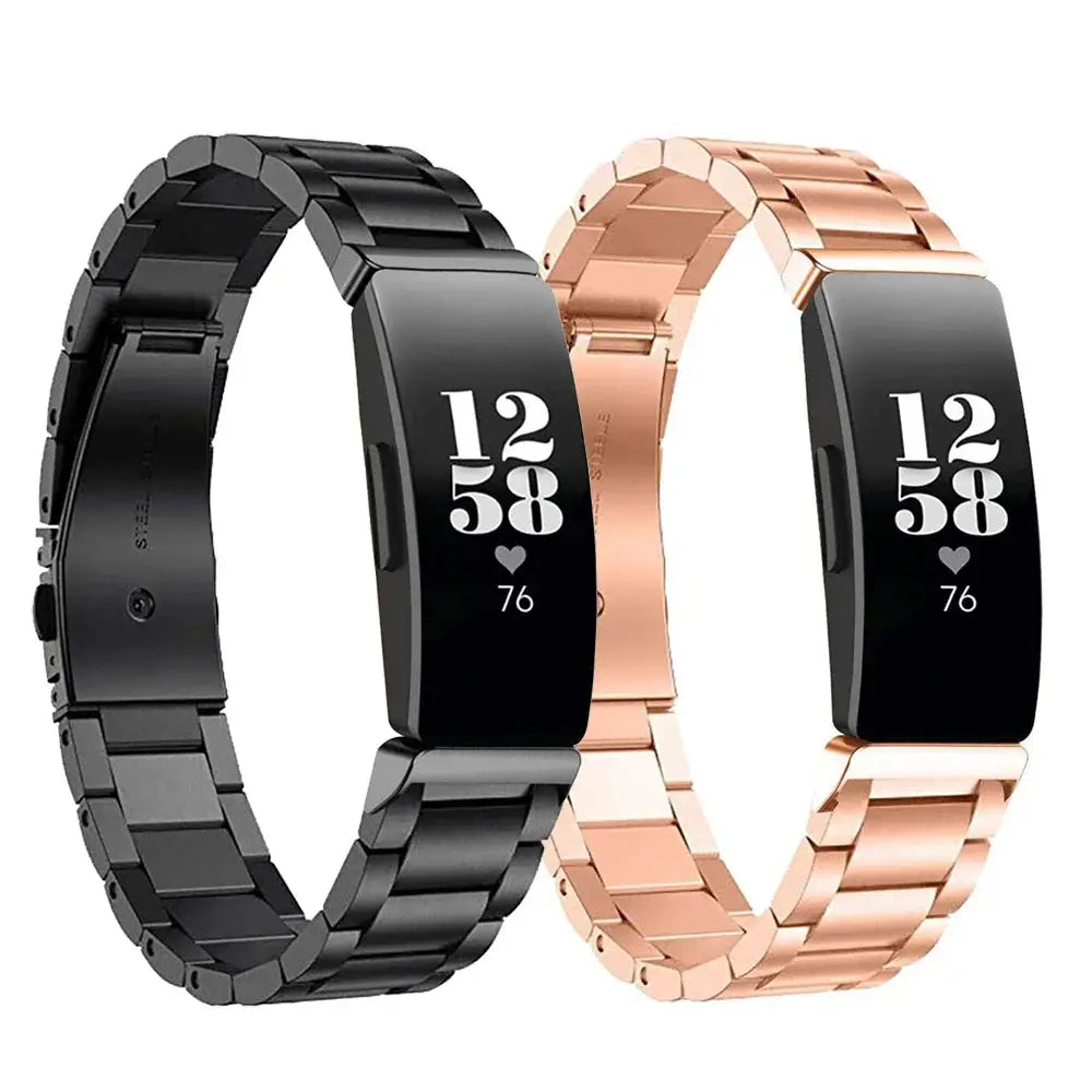 Fitbit Inspire 2, 1, HR Stainless Steel Strap - Elegant Metal Band