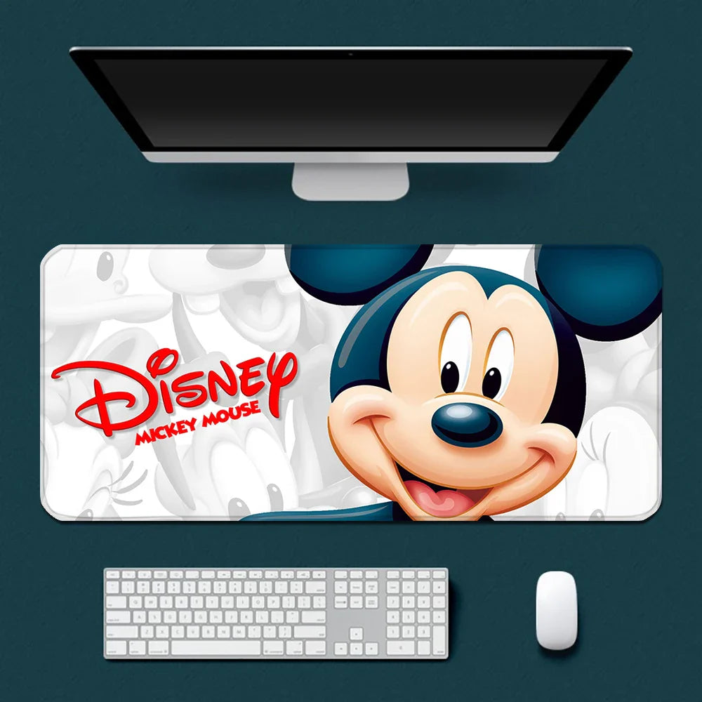 Cute Cartoon Mickey Minnie Mousepad HD Printing Computer Gamers Locking Edge Non-slip Mouse Pad XXL90x40cm Keyboard PC Desk Pad