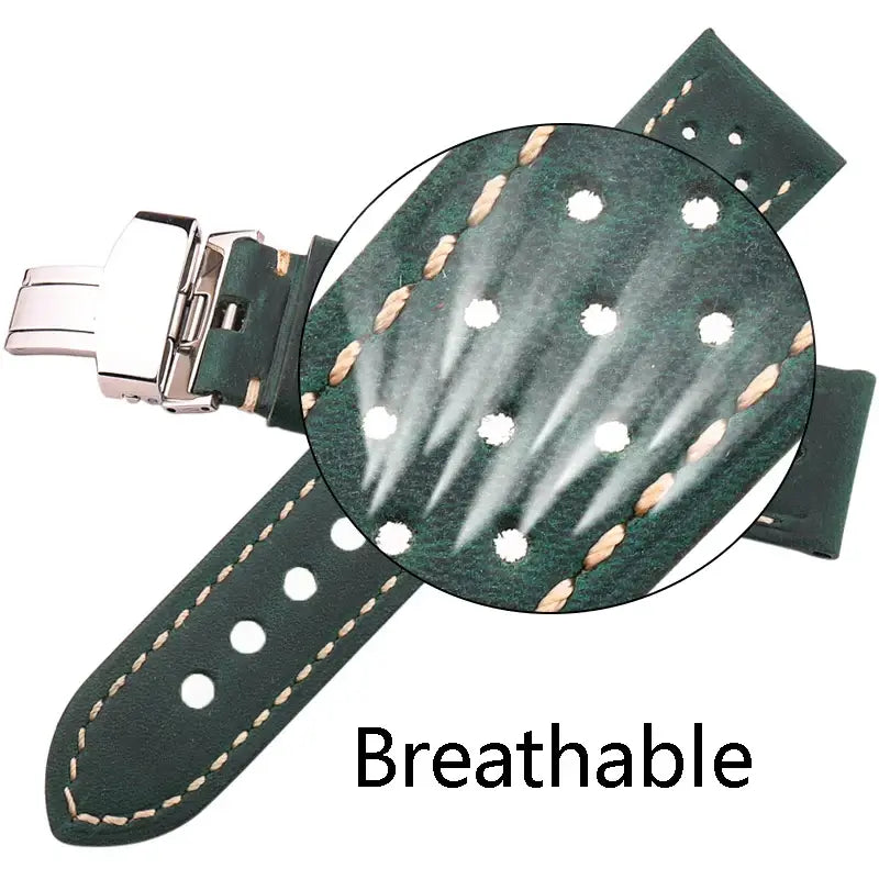 Samsung Galaxy Watch Leather Band Breathable Stylish Design