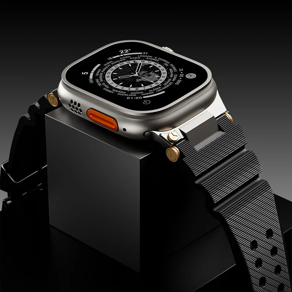 Bracelet de sport en silicone pour Apple Watch - Bracelet en caoutchouc étanche