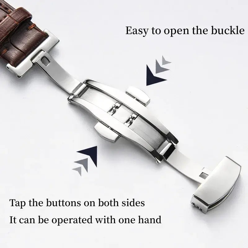 Bracelet en cuir Samsung Galaxy Watch - Design classique haut de gamme