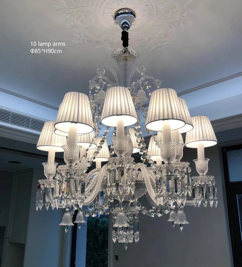 Europäischer Kristall-Kronleuchter – Luxuriöse Pendelleuchte für Wohnzimmer, Esszimmer & Villa