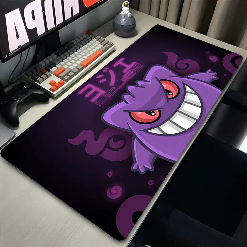 Colorful Gaming Keyboard Rug Laptop Japan Cool Anime Mouse Pad XXL Black P-pokemonS Desk Mat PC G-gengar Gamer Cabinet Mousepad