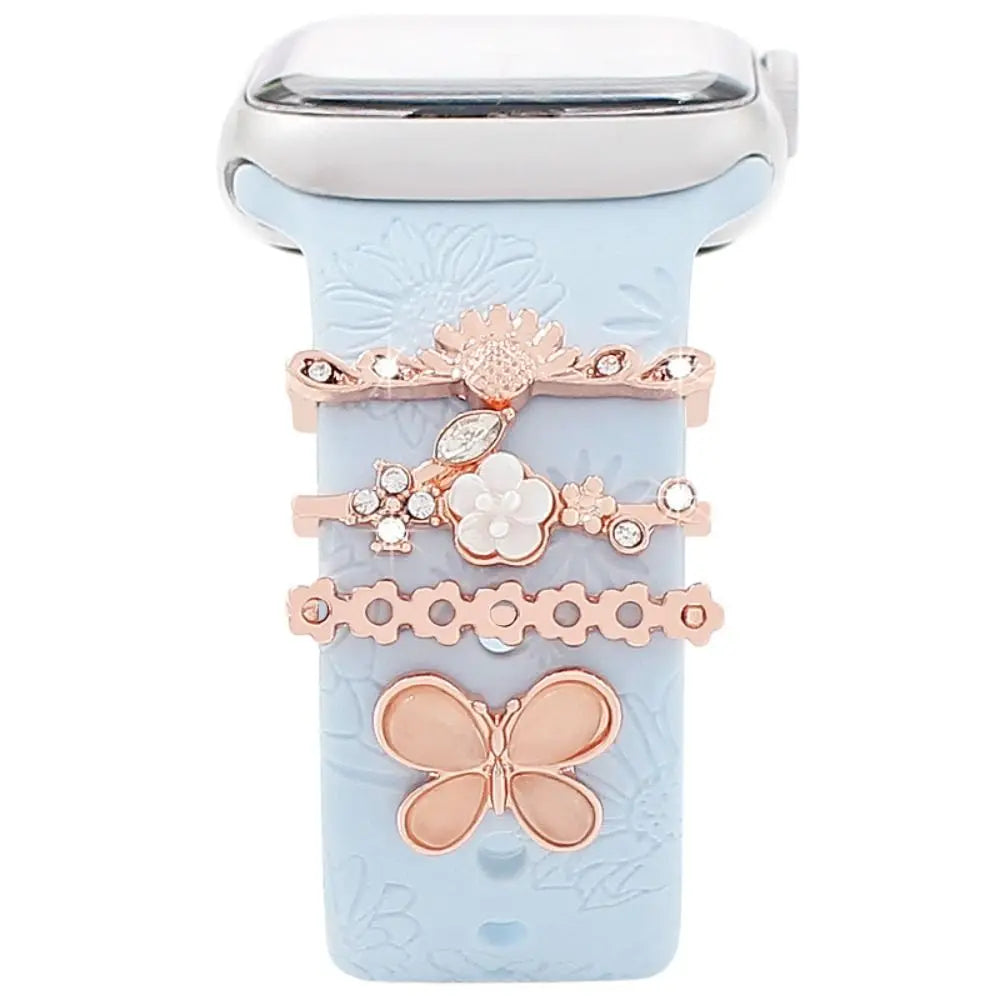 Breloques décoratives en métal pour bracelets d'Apple Watch