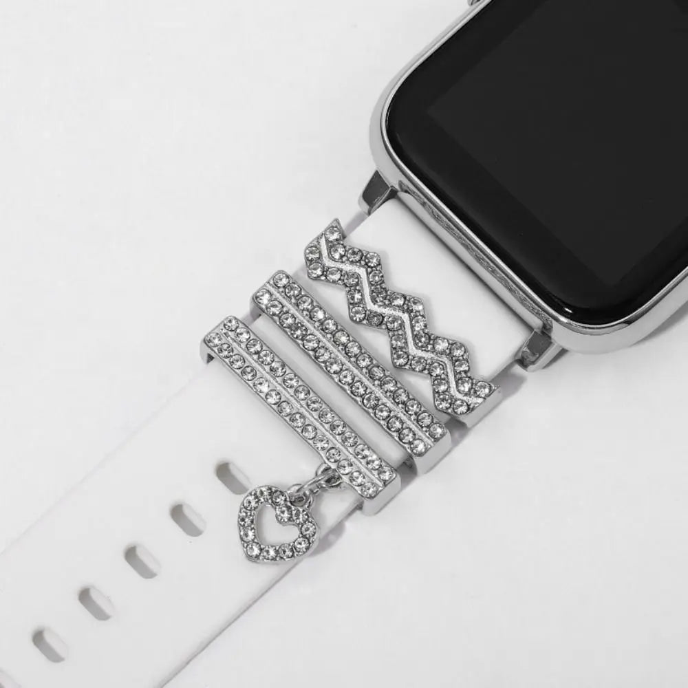 Breloques décoratives en métal pour bracelets d'Apple Watch