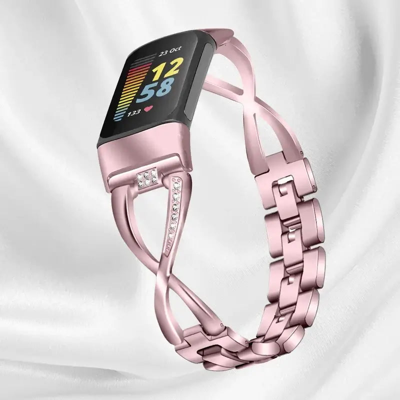 Bracelet en acier inoxydable Fitbit Charge 5 6 - Élégant et durable