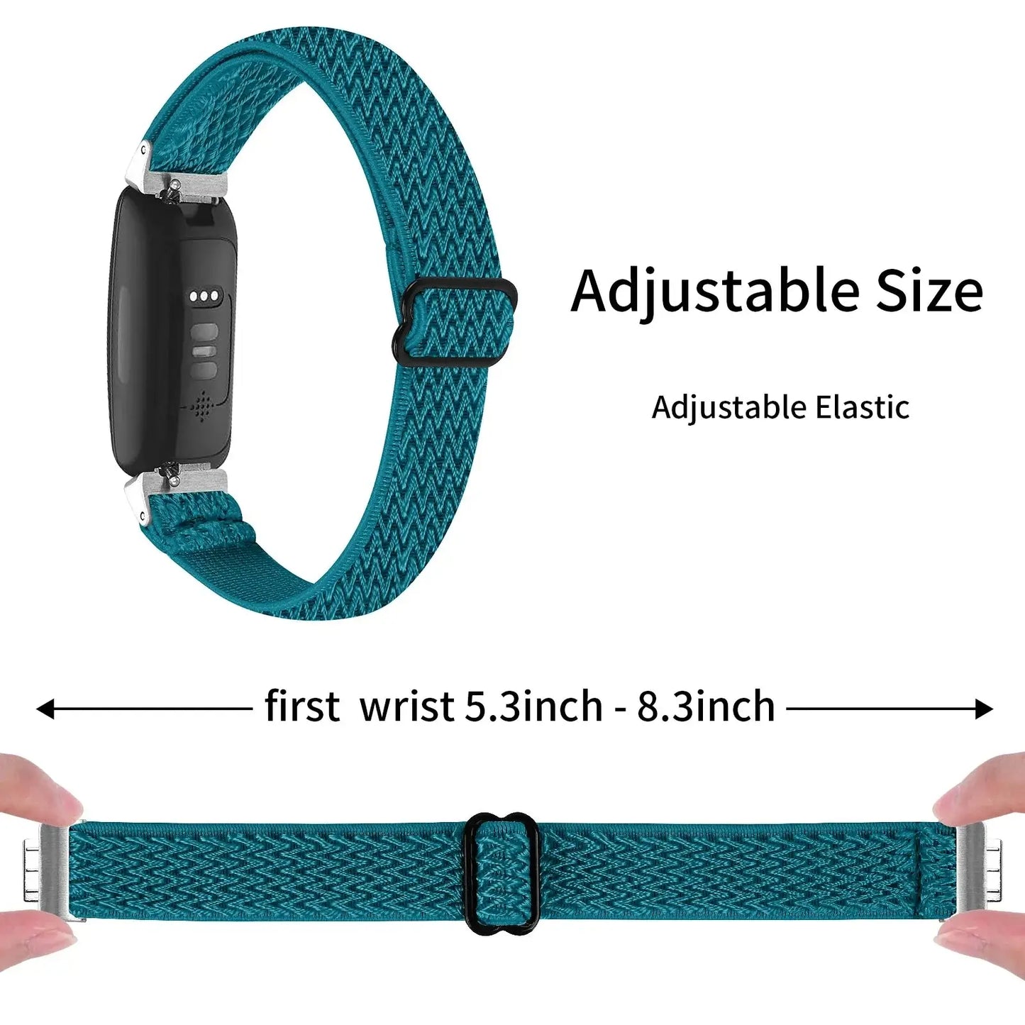Bracelet en nylon pour Fitbit Inspire 3, 2, 1, HR - Sangle extensible et résistante