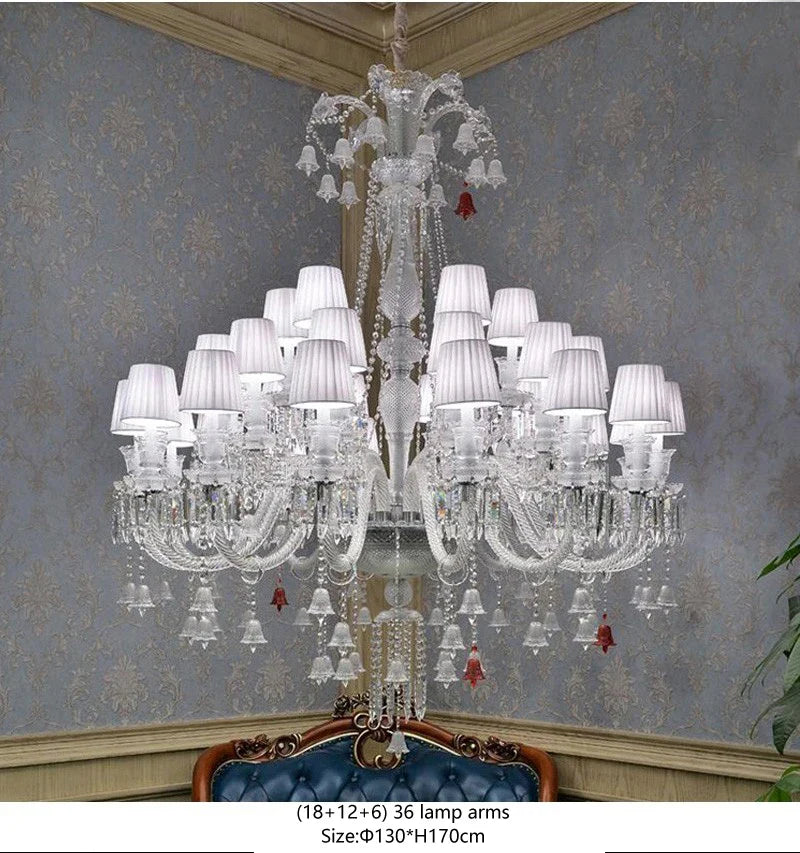 Europäischer Kristall-Kronleuchter – Luxuriöse Pendelleuchte für Wohnzimmer, Esszimmer & Villa
