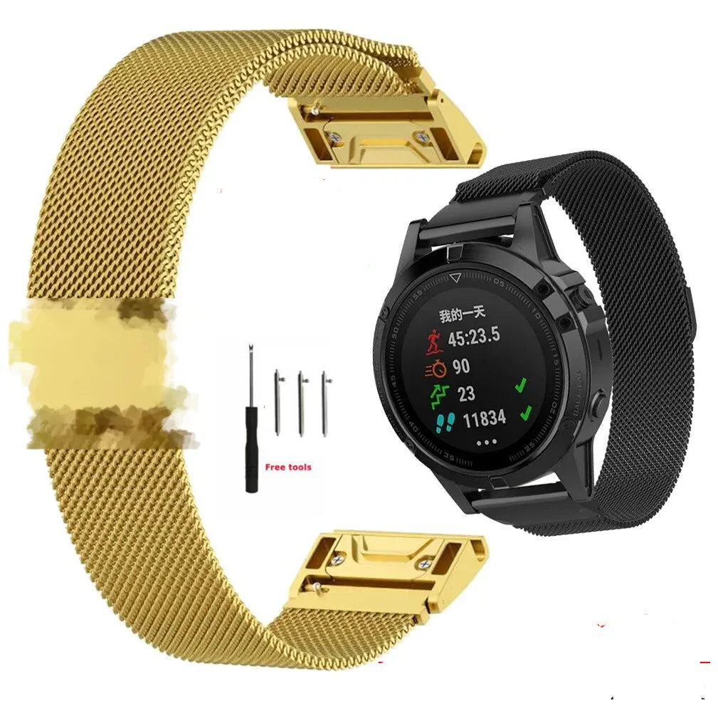 Garmin Metall-Milanaise-Armband – magnetisch, stilvoll, bequem