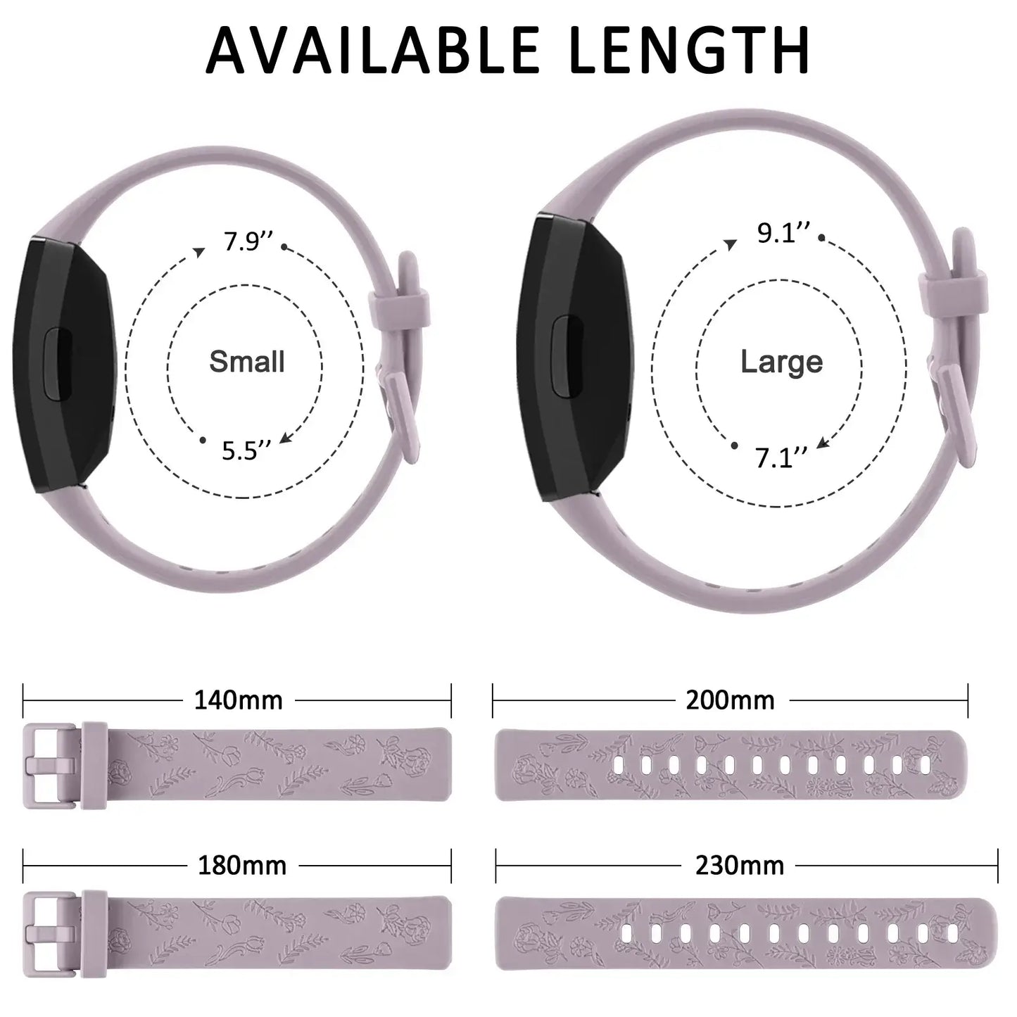 Bracelet en silicone Fitbit Inspire 3 avec motifs – Bracelet à motifs élégant
