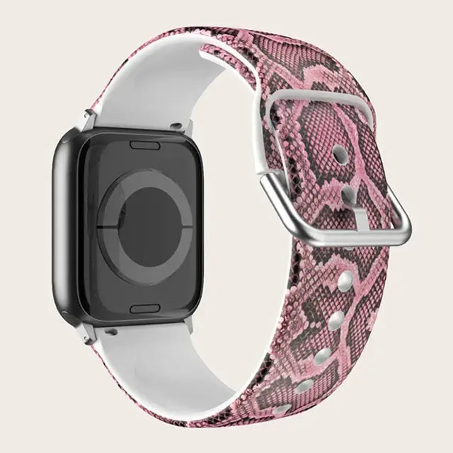 Apple Watch Silikonarmband – Buntes Blumenmusterarmband