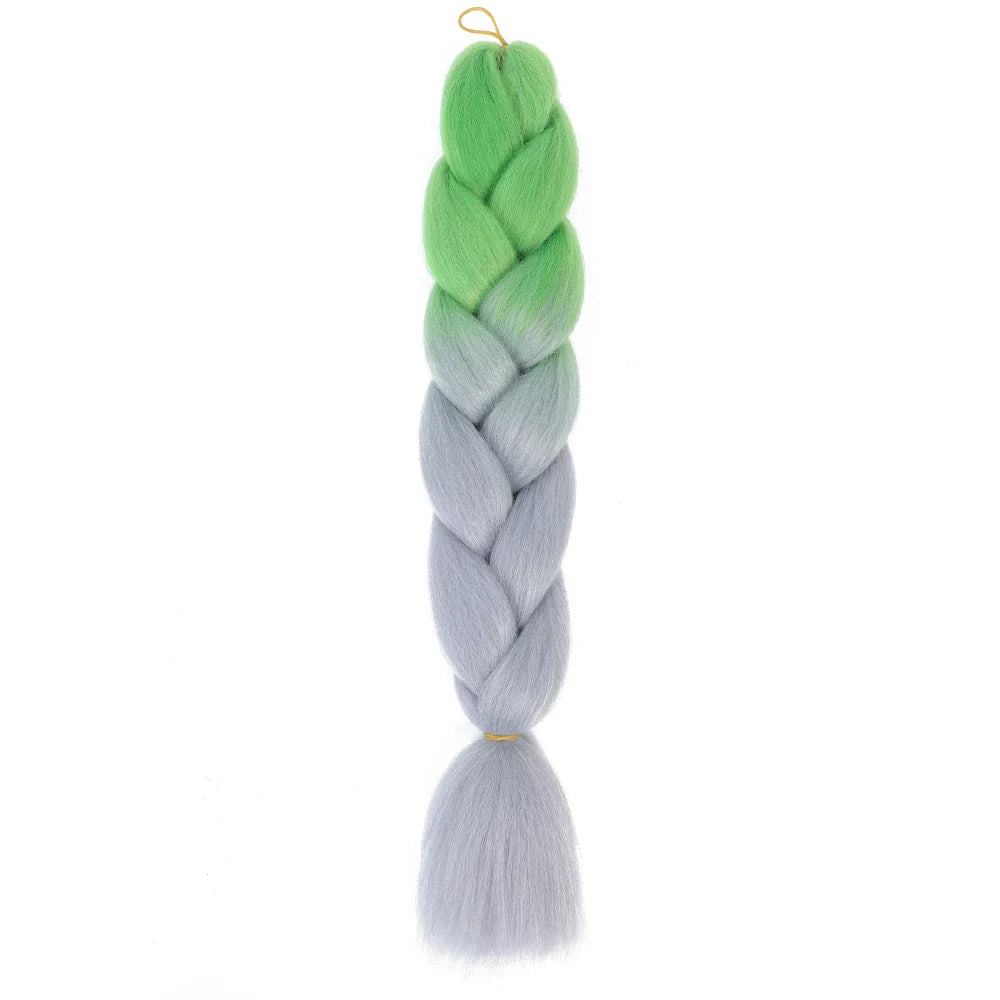 AZQUEEN 24 Inch Jumbo Braids Extensions Synthetic Braiding Hair Afro Ombre Color kanekalon Hair for Children Braid