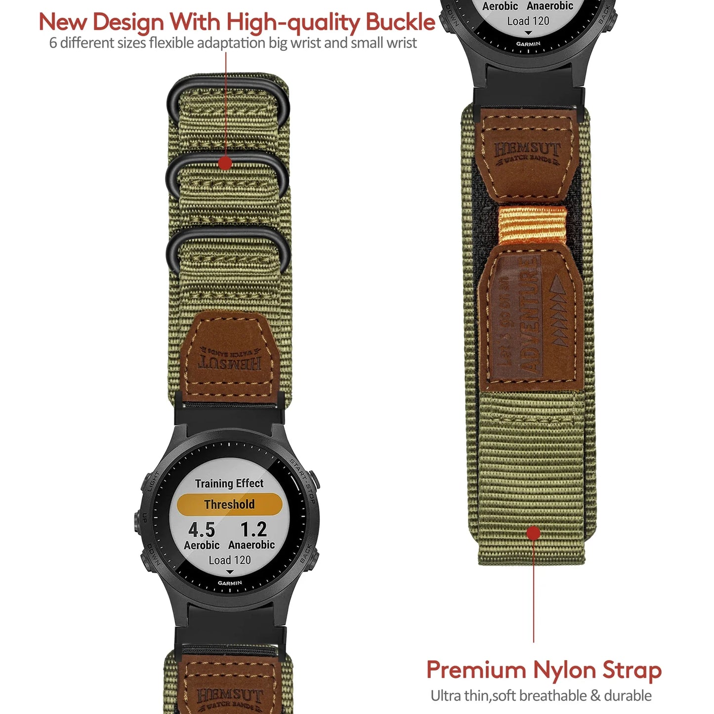 Garmin Robustes Nylonarmband – Langlebiges Design
