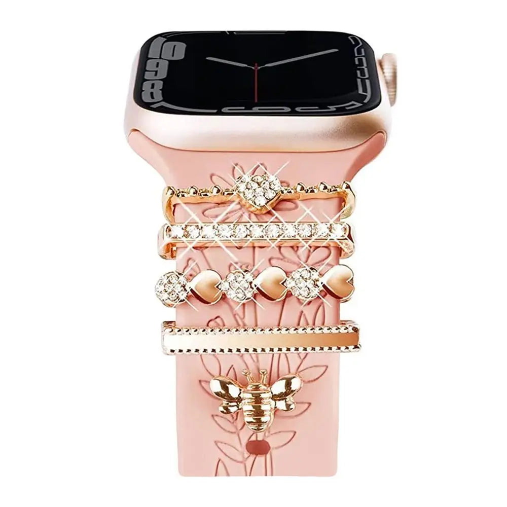 Breloques décoratives en métal pour bracelets d'Apple Watch