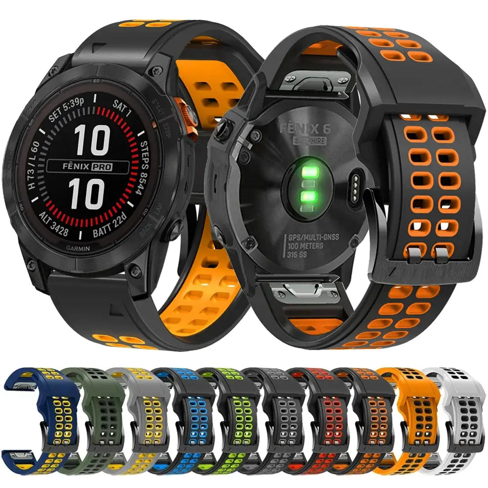 Garmin QuickFit Silikonarmband – Strapazierfähiges, atmungsaktives Armband